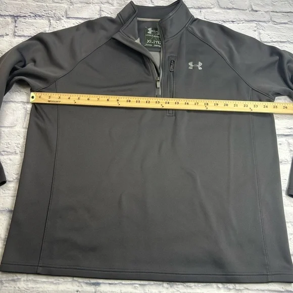 Under Armour Men's Gray Quarter-Zip Jacket. Size XL. - Picture 4 of 8
